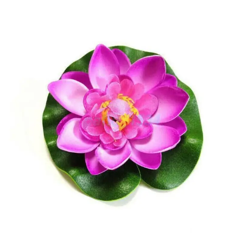 Paktoo Purple (Purple) 10Pcs Artificial Foam Lotus Flower Water Lily 9Cm