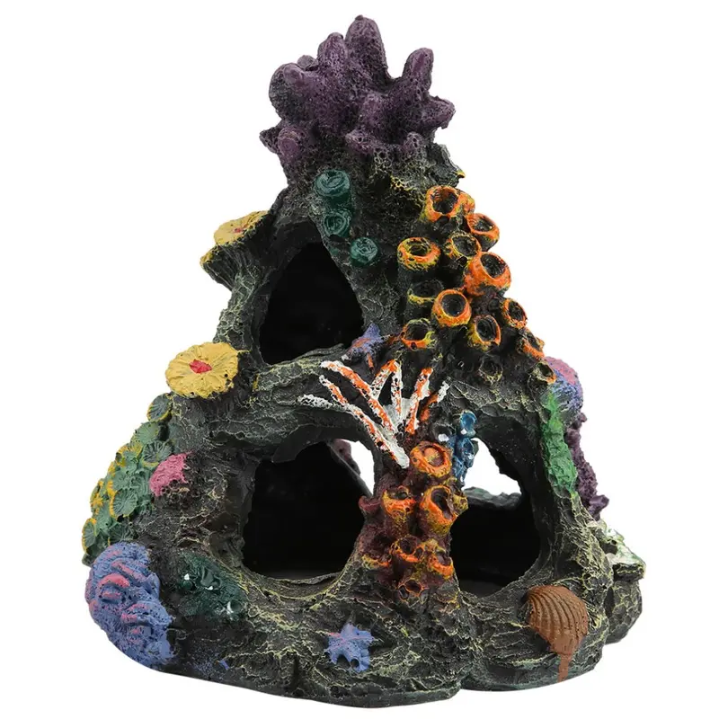 Simulation Resin Mountain Fish Tank Aquarium Ornaments Decor