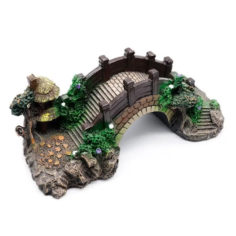 Artificial Bridge Fish Tank Ornament Resin Aquarium Ornaments