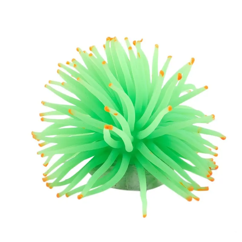 Tlily Green Aquarium Decorative Silicone Sea Fish Tank Ornament Size 5