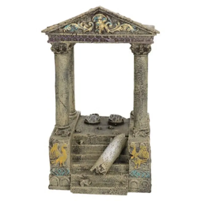 Ab Tools Aquatic Aquarium Decor Fish Tanktemple Ruins & Steps Ornament 11X13x20cm Blue