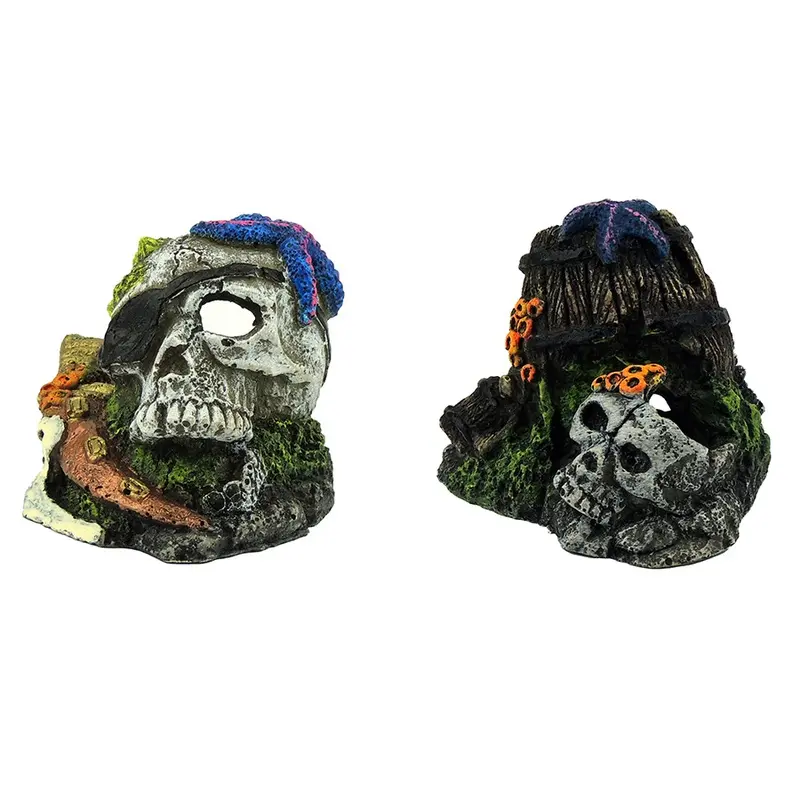 Classic Aquatics Small Skull Assortment Aquarium Ornaments