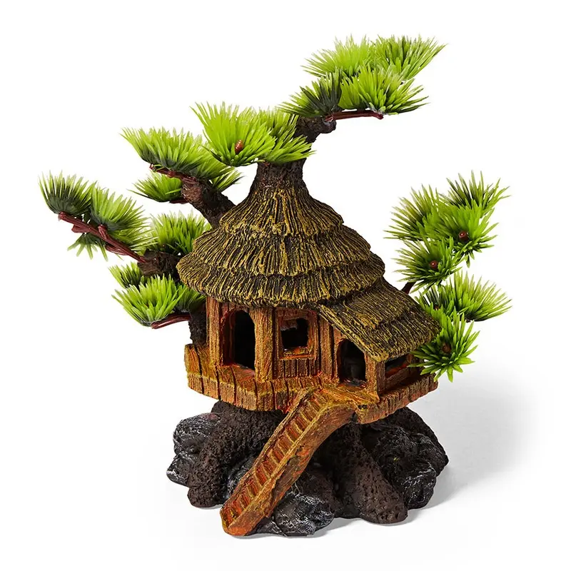 Pets At Home Tree Hut Aquarium Ornament
