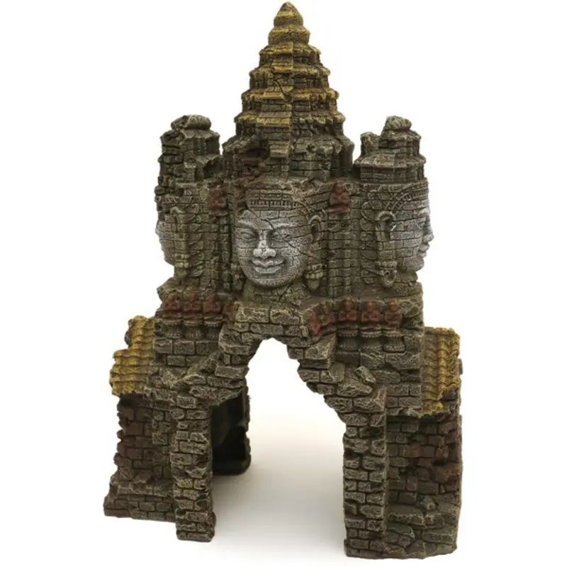 Rosewood Ribbon Aquatic Ornaments - Temple Gate Angkor Wat - X 10 X 24Cm Blue Size 18