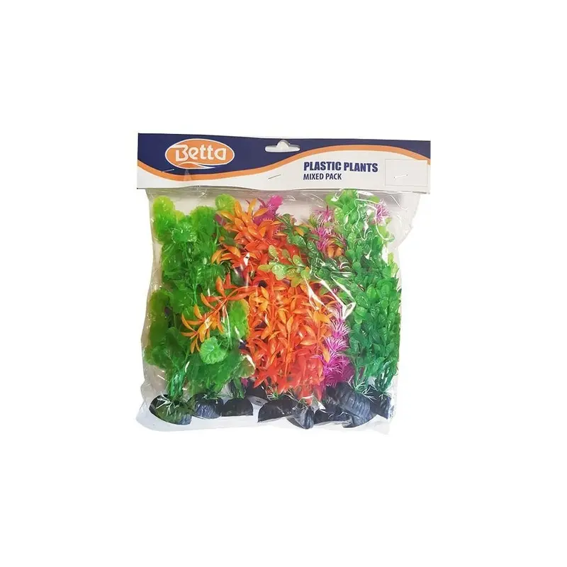 Betta Budget Mixed Plastic Plants (10Pk) - 12" Size 10