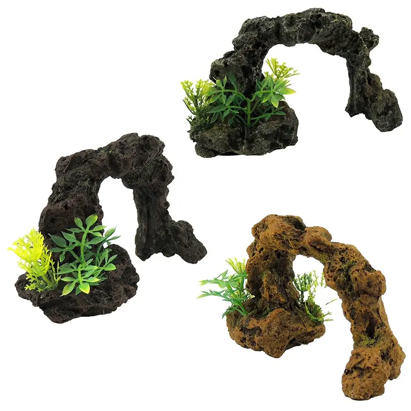 Classic Aquatics Rock Swim-Through Brown/Grey Ornament