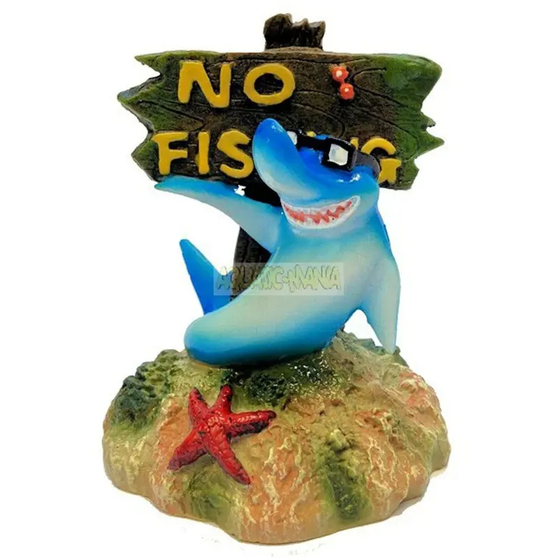 Betta Shark No Fishing Sign (L) X 6Cm (W) X 8Cm (H) Rose88380 Ms827 7Cm
