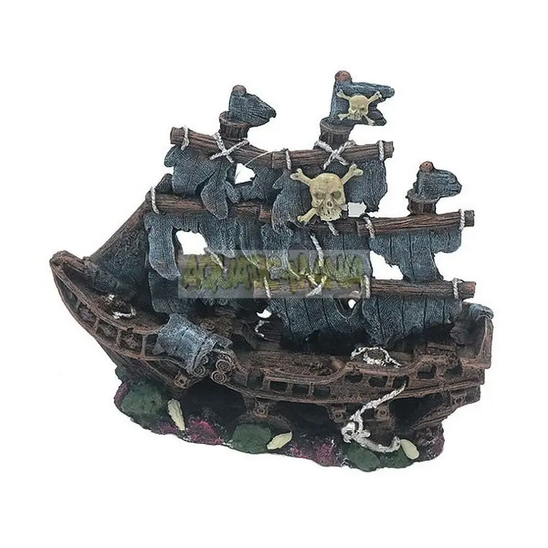 Betta Striped Pirate Ship 21 (L) X 8.5 (W) X 18.5Cm (H) Ms903 Small