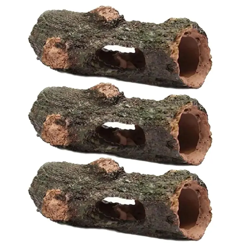 Merkloos Aquarium Hollow Tree Fish Tank Cave Decoration