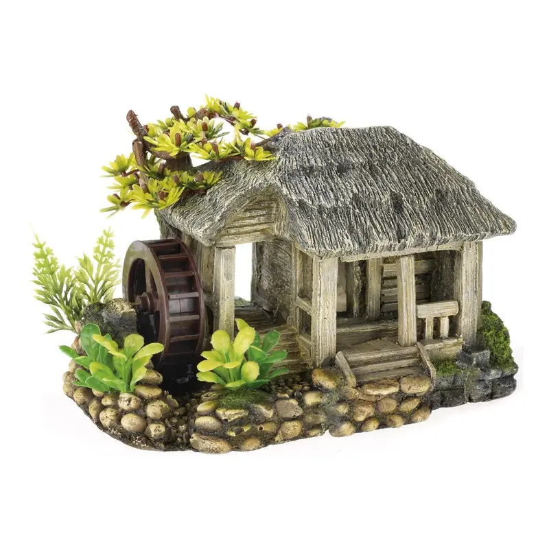 CLASSIC Character Buildings Water Mill Aquarium Ornament 220mm