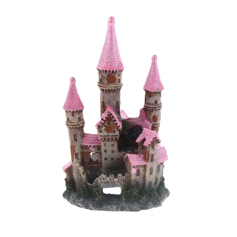 Aqua One NEW Ruined Castle Small 8x7.5x13.5cm Pink 36868