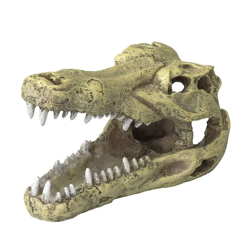 Aqua Della Beige Aquarium Decoration Crocodile Head