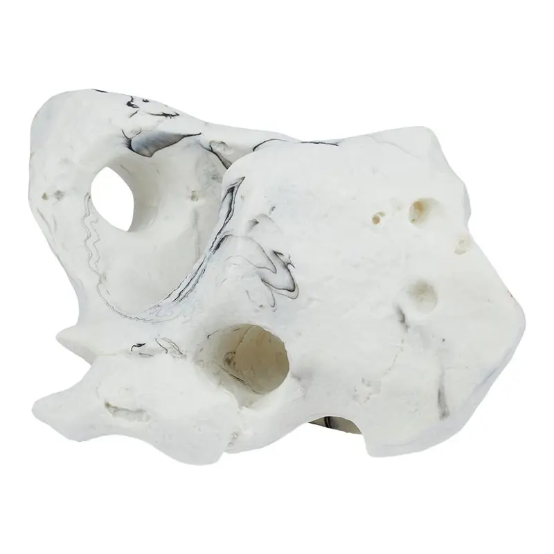 Pets At Home Marble Rock Aquarium Ornament Black And White