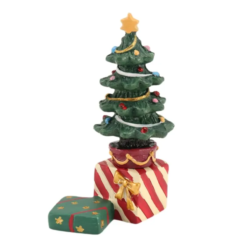Spactz Aquarium Decoration Xmas Tree Present Box For Fish Tank Supplies