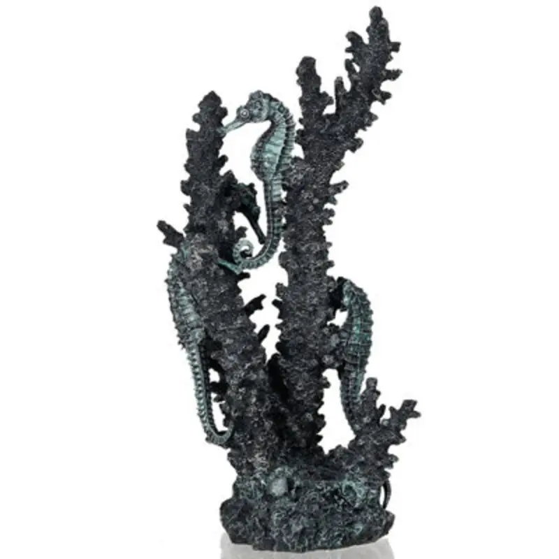 Oase Coral/Black Biorb Ornament Seahorse On Medium