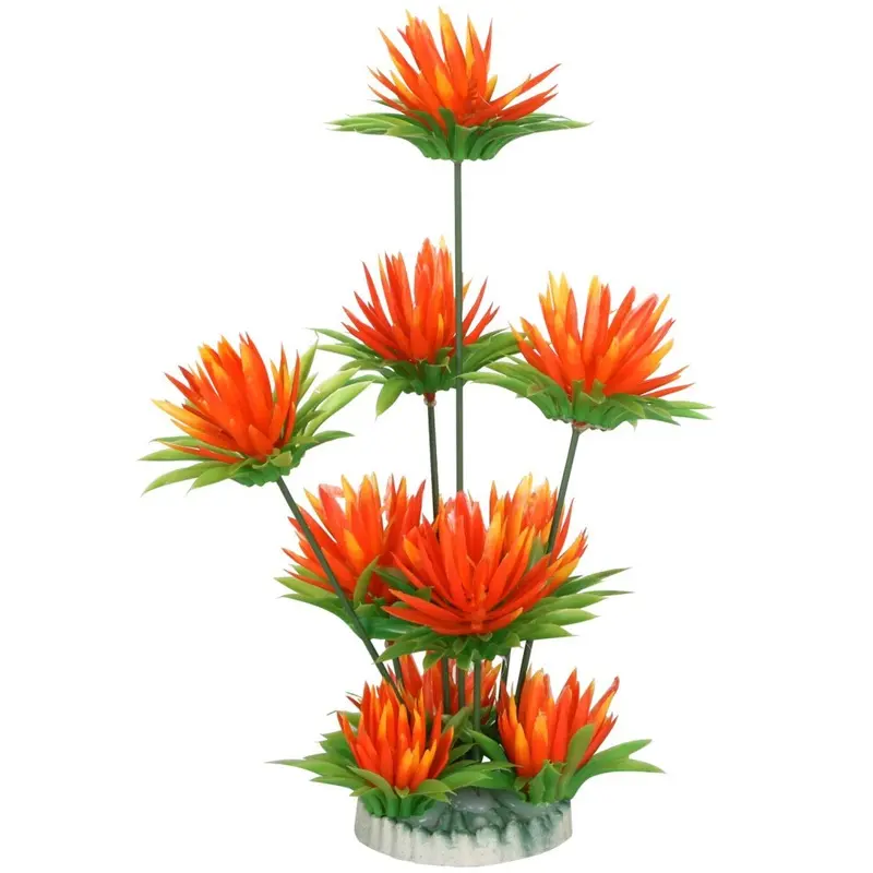 Trixes Orange Digiflex Aquarium Fish Tank Lily Decoration Ornament