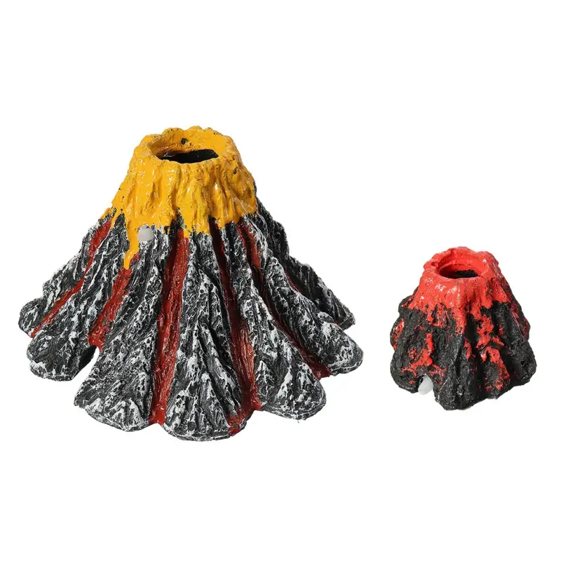 Aquarium Volcano Shape Oxygen Pump Fish Tank Air Bubble Stone Ornament Decor Small