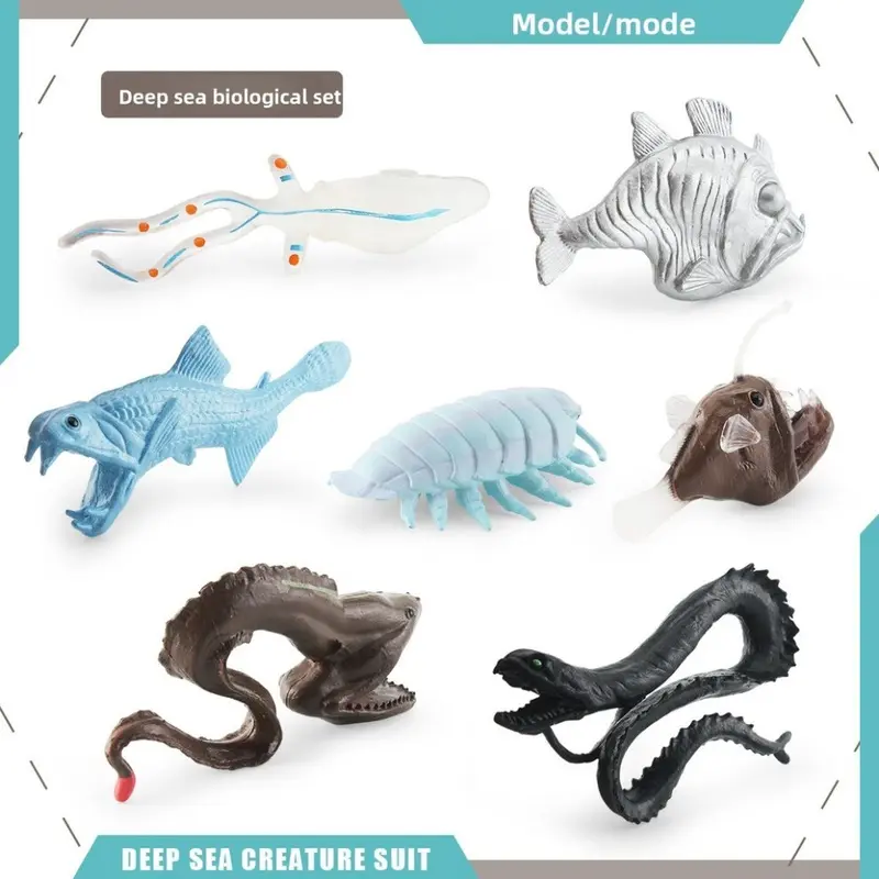 Throat Wide Fish Eyes Octopus Pipa Fish Deep Sea Biological Model Ornament Large