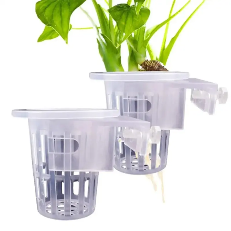 2Pcs Hanging Aquarium Plant Holder Adjustable Fish Tank Planter Cups Size 1