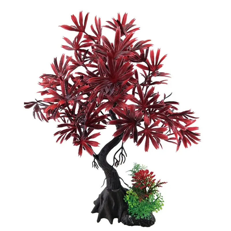 Swell Uk Red Swell Palm Tree Artificial Plant Aquarium DCor
