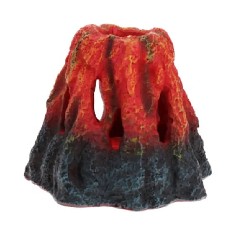 Ab Tools Aquatic Aquarium Decor Deco Led Volcano Fish Tank Ornament 10X10x12cm Light