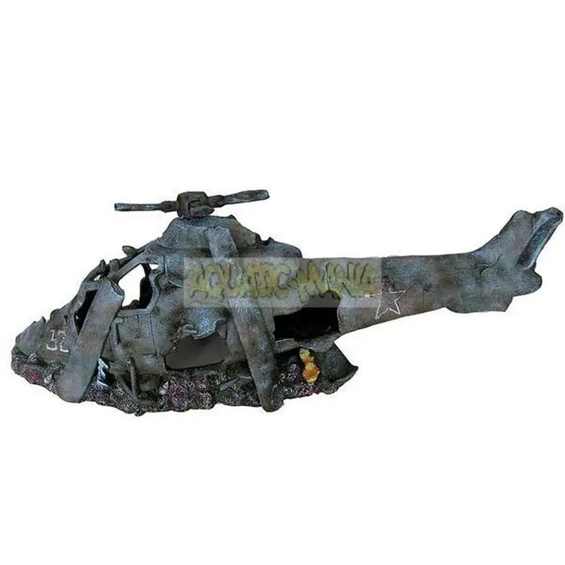 New Betta Aquarium Fish Tank Ornament Helicopter Long Ms883 27Cm