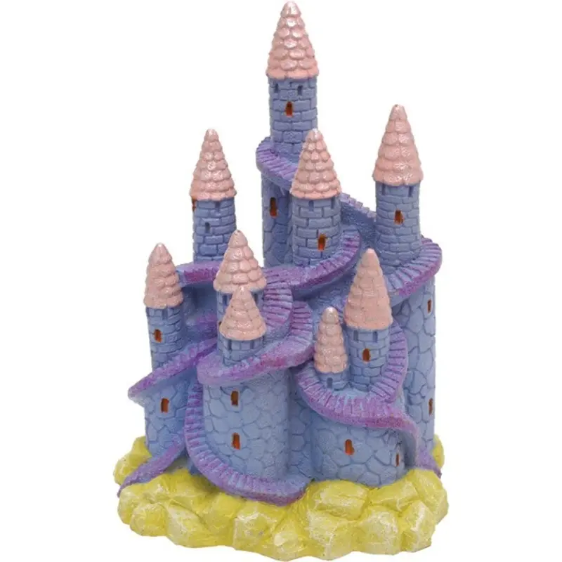 Rosewood Ribbon Aquatic Ornaments - Fantasy Castle - X 8 X 13Cm Blue Size 9