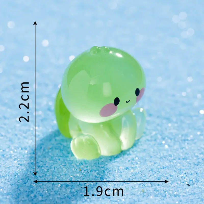 (Sitting ) Resin Turtle Luminous Figurine For Desktop Decoration Aquarium Landscape And