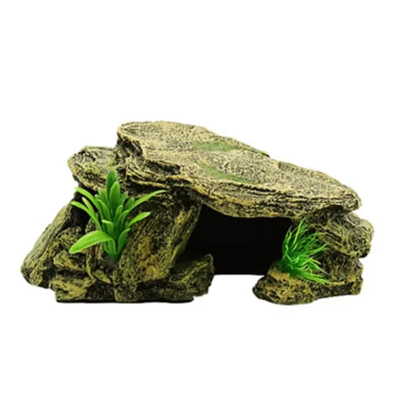 Swell Grass Planted Cave Aquarium Decor Dark
