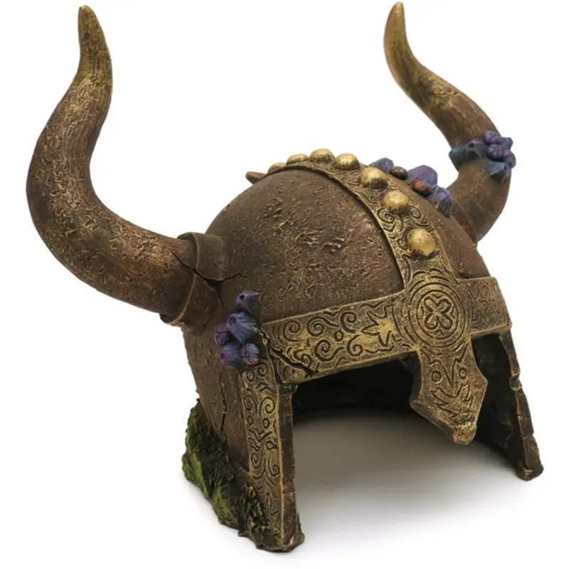Rosewood Ribbon Aquatic Ornaments - Viking Helmet Cave - X 12 X 15Cm Blue Size 18