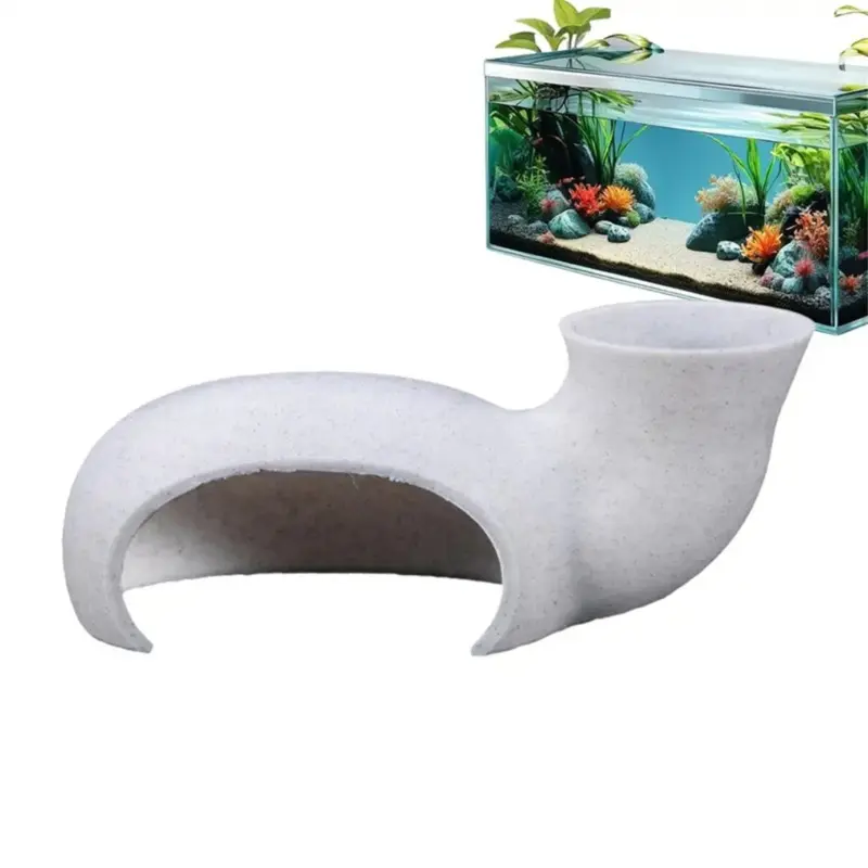 Markenlos Fish Tunnel Aquarium Cave Corner Fish Tank Shrimp Aquarium Decor C Size 1
