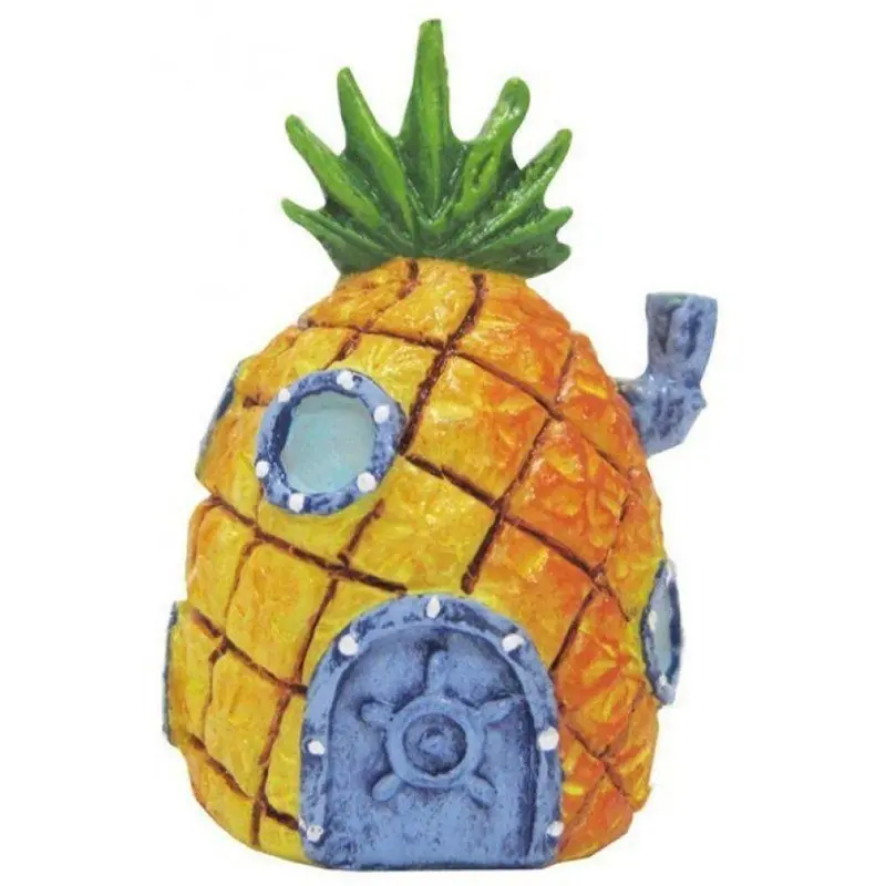 Penn-Plax Spongebob Squarepants Mini Pineapple House Aquatic Ornaments