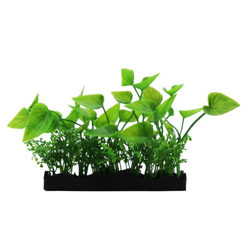Swell Uk Green Swell Banyan Leaves Artificial Plant Tray Aquarium DCor