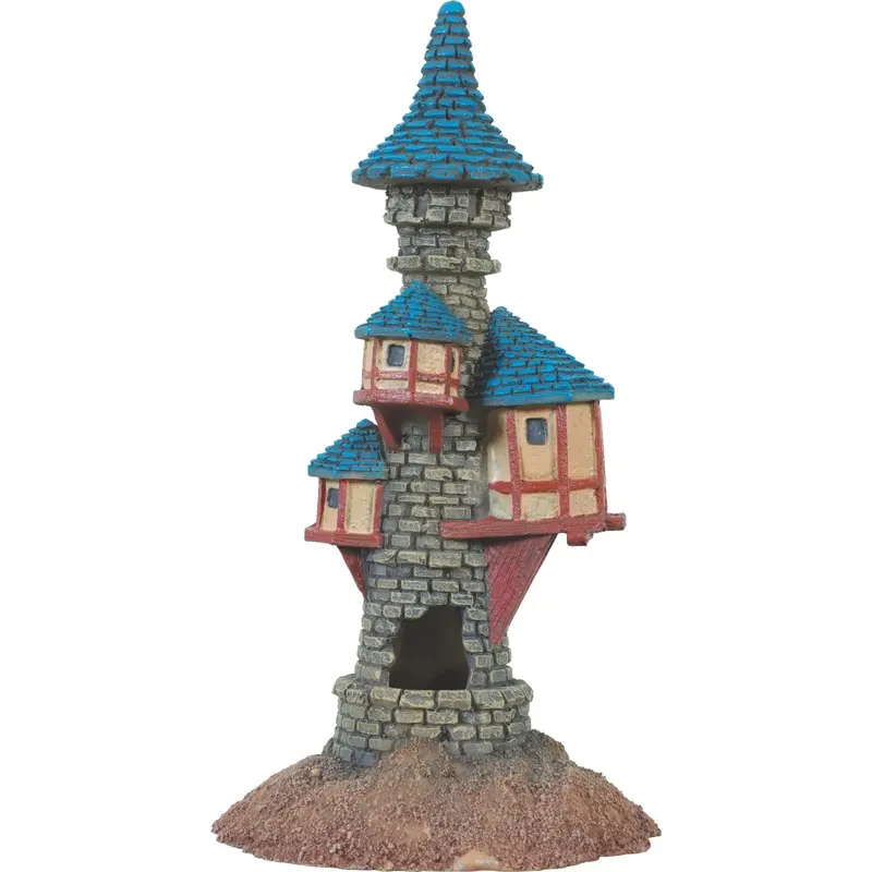 Zolux Bleu Medieval Tower Aquarium Decoration