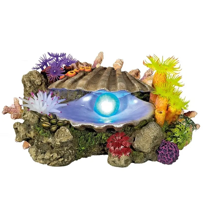 Nobby Pet Multicolore Shell Aquarium Decoration With Plants