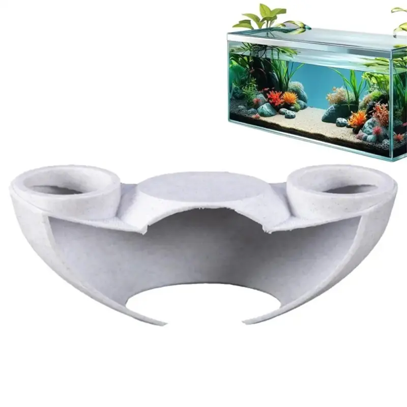 Markenlos Fish Tunnel Aquarium Cave Corner Fish Tank Shrimp Aquarium Decor D Size 1