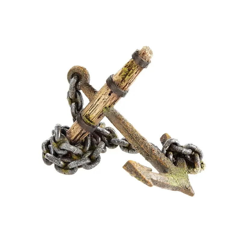 CLASSIC Aquarium Ornament Anchor Fish Tank Decoration