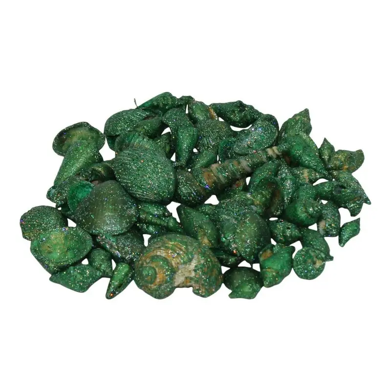Fornord Green Decorative Sea Shells Glitter Aquarium Display DCor