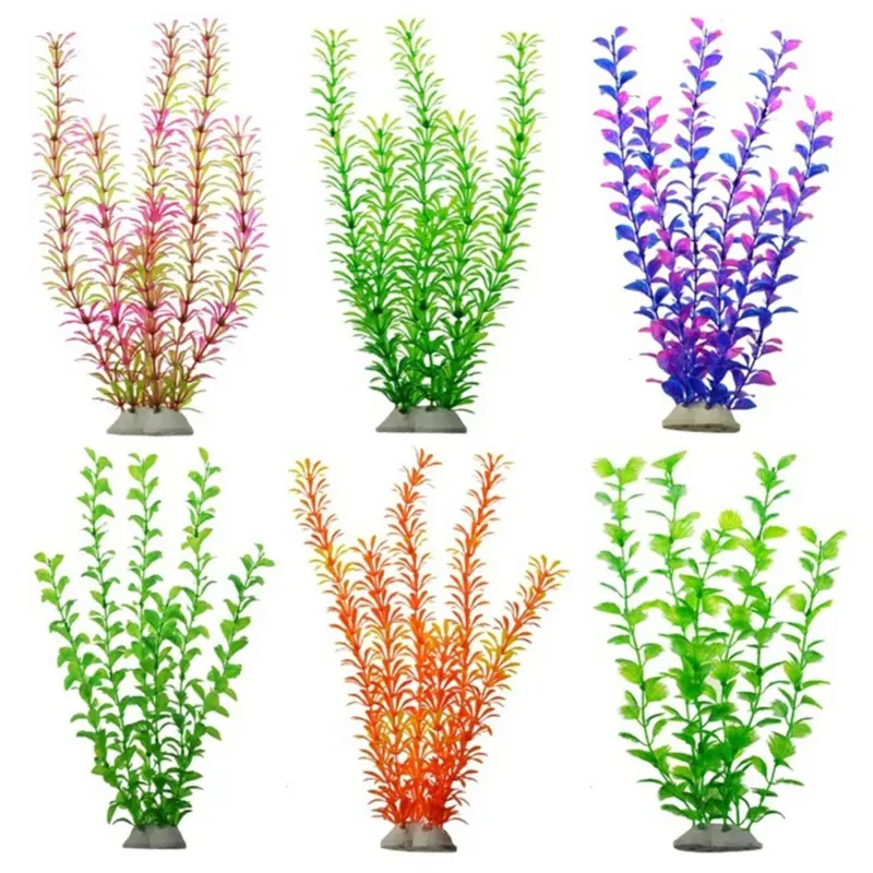 Spactz 6Pcs Aquarium Landscape Decoration Simulation Plant Decor
