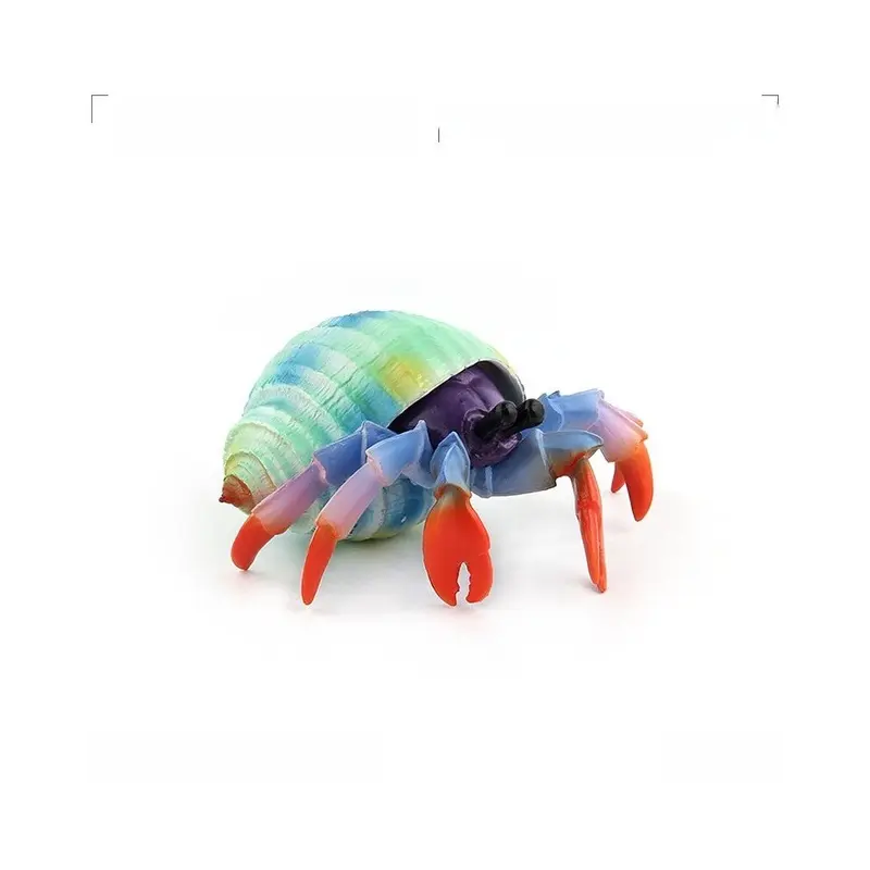 (Style B) Simulation Pvc Hermit Crabs Figurine For Kids Learning Display And Marine