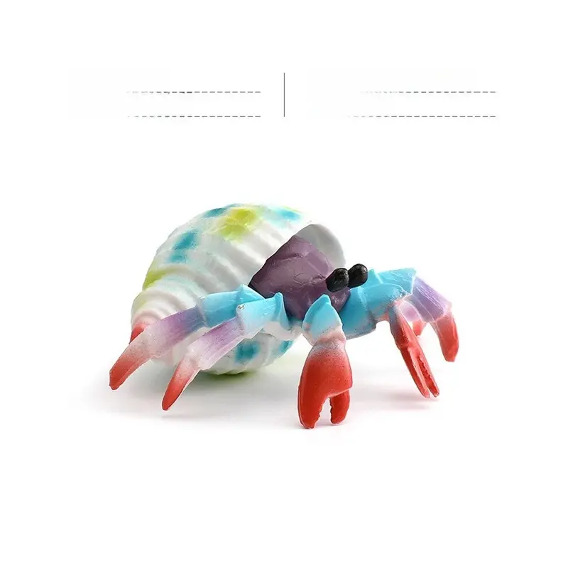 (Style H) Simulation Pvc Hermit Crabs Figurine For Kids Learning Display And Marine