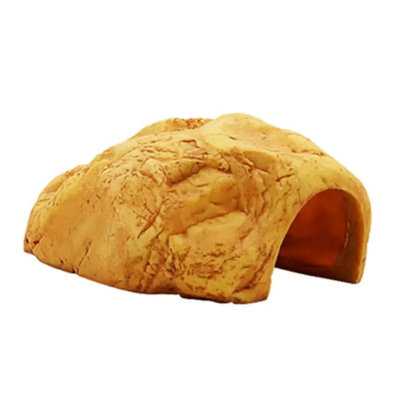 Swell Resin Rock Cave Aqaurium Decor - Small Yellow/Brown