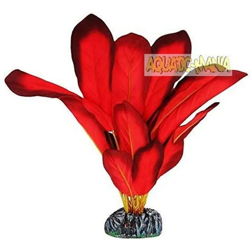 Betta Red Realistic Silk Artificial Aquarium Plants ~ Silk Plant 30Cm