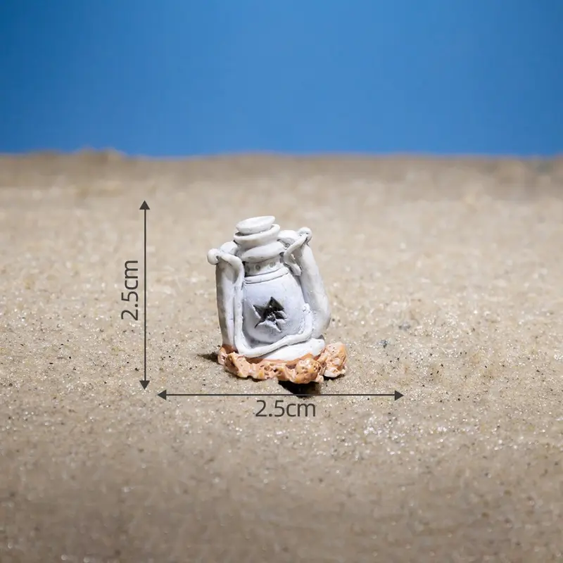 (Lantern) Miniature Landscape Resin Emulation Diving Helmet Turtle Decoration Aquarium