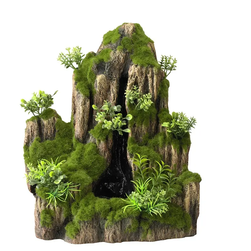 Aqua Della Vert Aquarium Decoration Cascade Avec Pompe Moss Rock Small