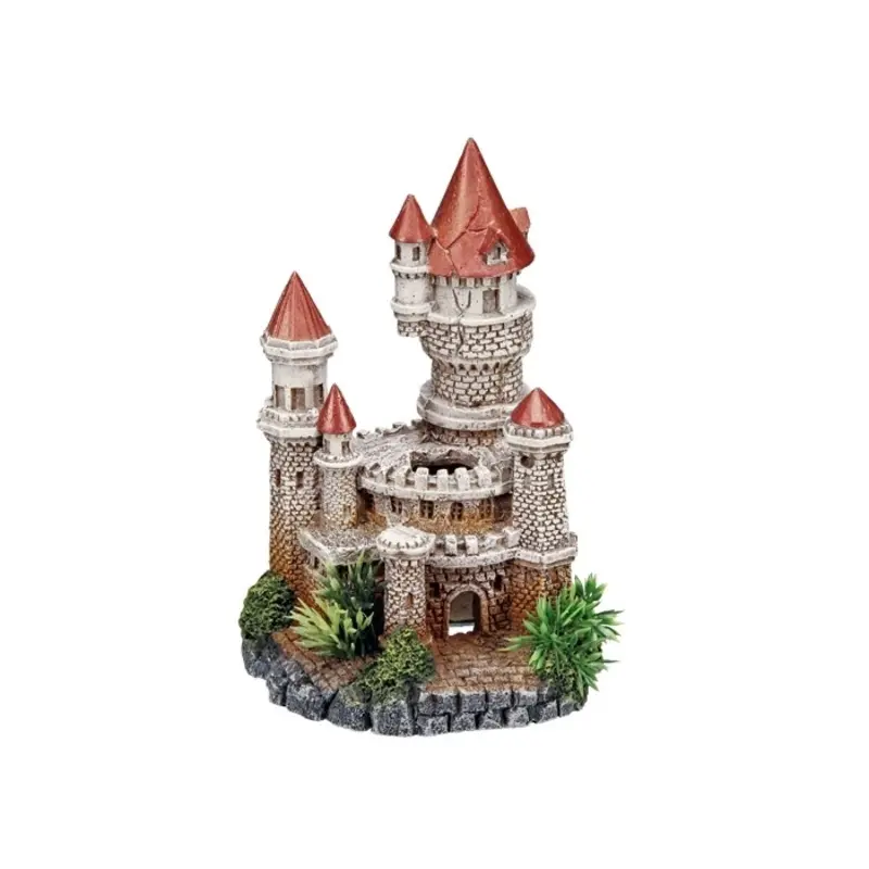 Nobby Pet Blanc Castle Aquarium Decoration With Plants