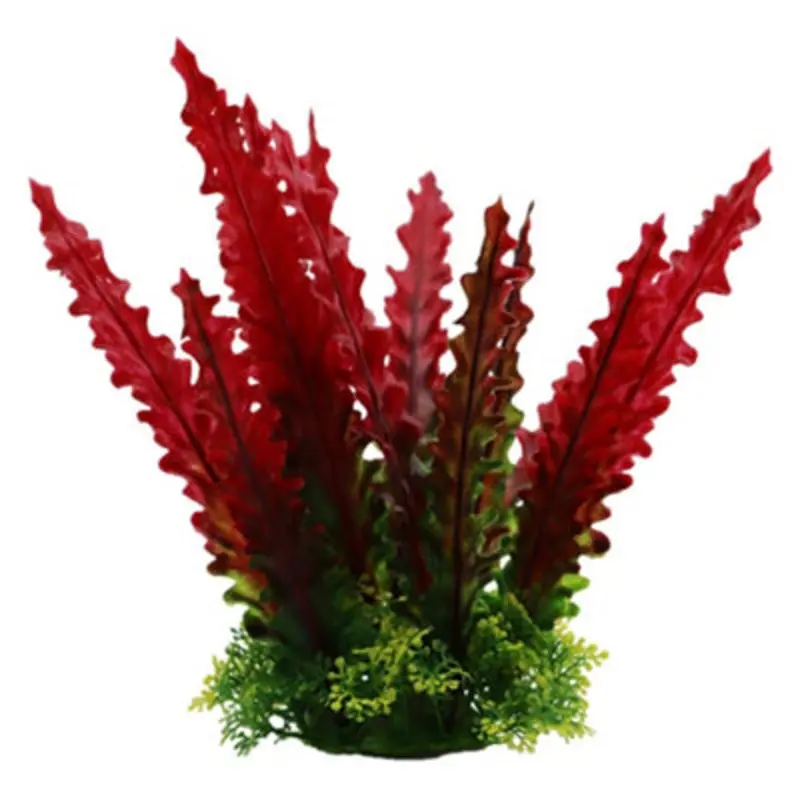 Swell Red Wavy Fern Artificial Plant Small