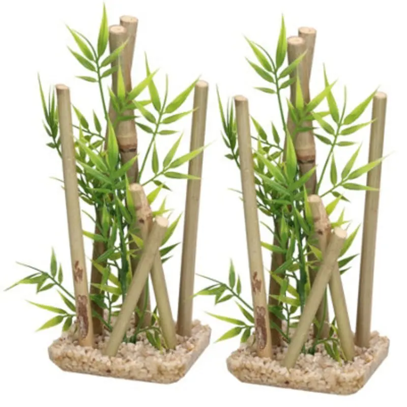 Ab Tools 2 Aquatic Aquarium Decor Bamboo Stick Fish Tank Ornaments 9X11x25cm Medium