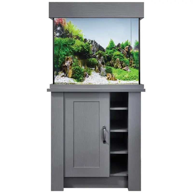 Aqua One Unisex Grey Oakstyle 110L Aquarium And Shaker Slate Cabinet