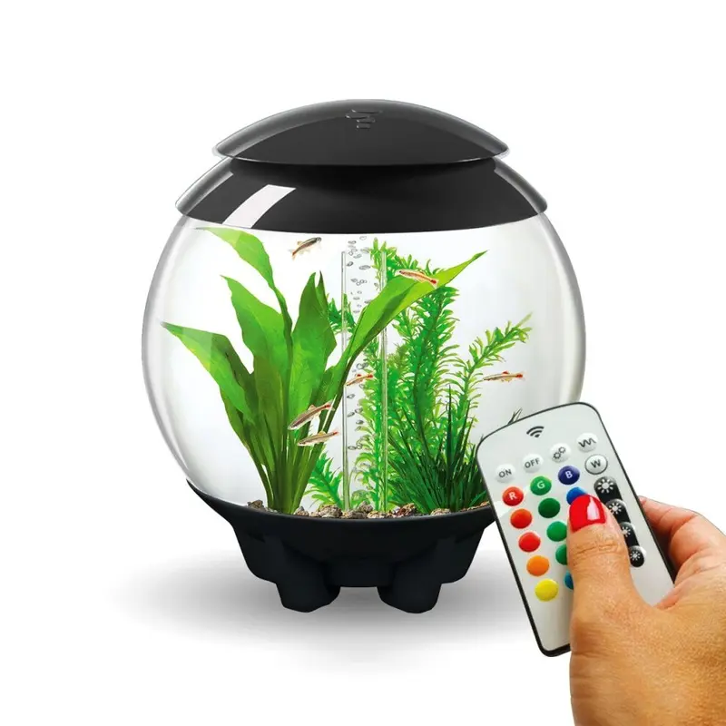 Biorb Grey Halo Aquarium In With Mcr Led Lighting And Heater Pack 15L